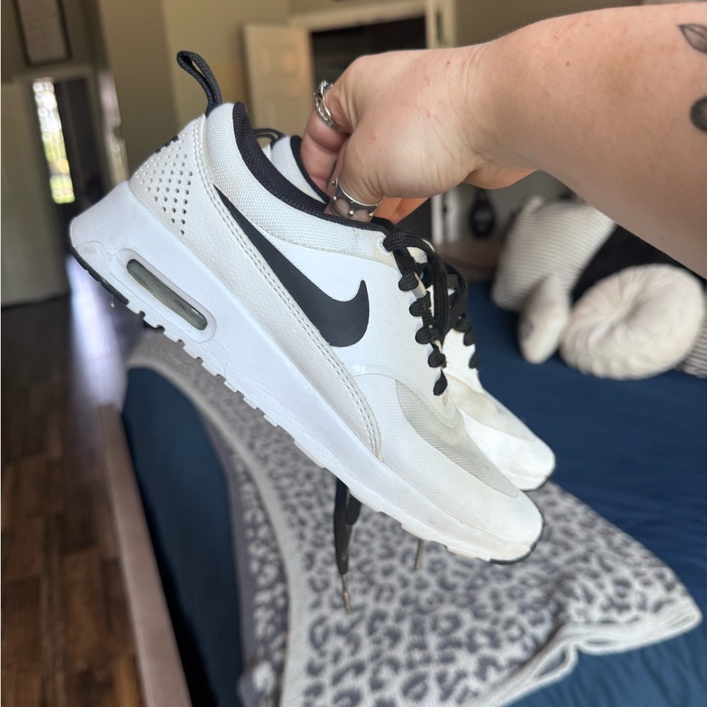 Nike Air Max White and Black Shoes